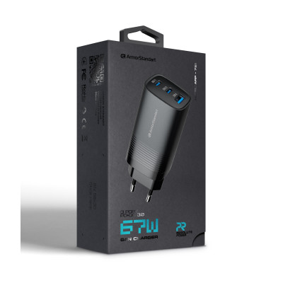 Мережевий зарядний пристрій Armorstandart Resolute Power ARP-721 67W Black, Чорний