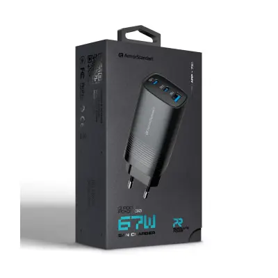 Сетевое зарядное устройство Armorstandart Resolute Power ARP-721 67W Black, Черный