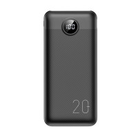 Універсальна мобільна батарея Повербанк VEGER L20S Ultra Slim 20000mAh 20W Чорний