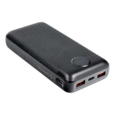 Універсальна мобільна батарея Повербанк VEGER L20S Ultra Slim 20000mAh 20W Чорний