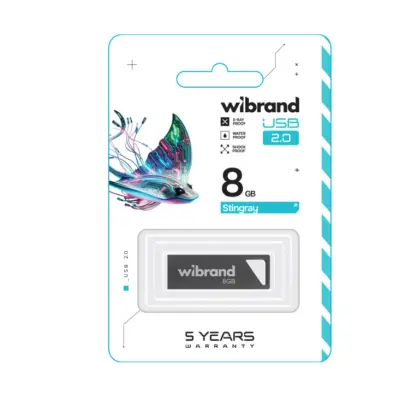 Флеш память USB 8Gb Wibrand Stingray USB 2.0 Серая