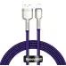 Кабель дата Baseus Cafule Metal Lightning 1м Фіолетовий