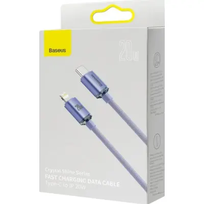 Кабель дата Baseus Crystal Shine Type-C to Lightning 1.2м Фиолетовый