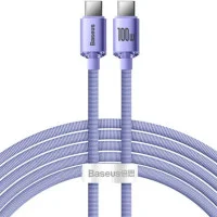 Кабель Baseus Crystal Shine Type-C to Type-C 1.2м Фіолетовий