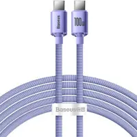 Кабель Baseus Crystal Shine Type-C to Type-C 1.2м Фиолетовый