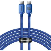 Кабель дата Baseus Crystal Shine Type-C to Type-C 1.2м Синий