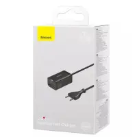 Сетевое зарядное устройство Baseus GaN3 Pro 65W (2 type-C+USB) + Кабель Type-C to Type-C Black, Чёрный Сетевое зарядное устройство Baseus GaN3 Pro 65W (2 type-C+USB) + Кабель Type-C to Type-C Black, Чёрный
