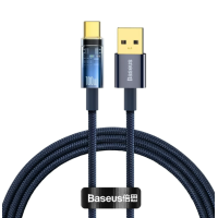 Кабель дата Baseus Explorer USB Type A - Type-C 100W 1м Синій Кабель дата Baseus Explorer USB Type A - Type-C 100W 1м Синій