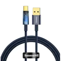 Кабель дата Baseus Explorer USB Type A - Type-C 100W 1м Синий Кабель дата Baseus Explorer USB Type A - Type-C 100W 1м Синий
