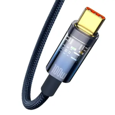 Кабель дата Baseus Explorer USB Type A - Type-C 100W 1м Синий