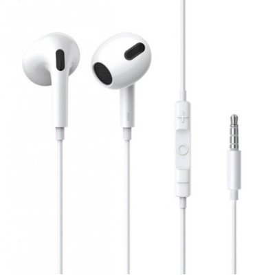 Провідні навушники вкладиші-гарнітура Baseus Encok H17 lateral in-ear Wired Earphone White, білий