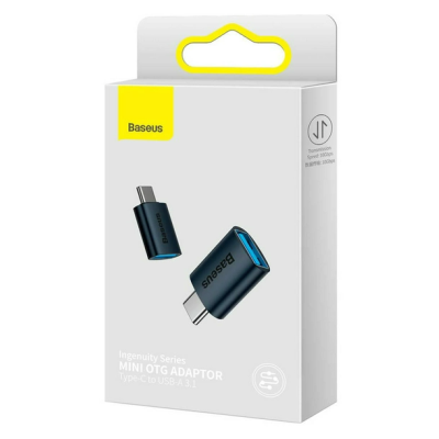 Переходник адаптер OTG Baseus Ingenuity Mini USB 3.1 to Type-C Синий