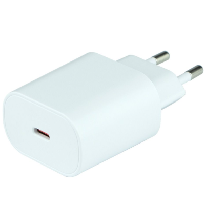 Мережевий зарядний пристрій Hoco N22 Type-C Q.C.3.0 + Кабель Type-C to Lightning White, Білий