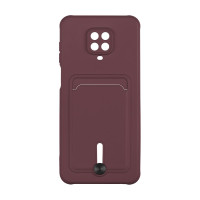 Чехол накладка Pocket Card Xiaomi Redmi Note 9S/Note 9 Pro Бордовая Чехол накладка Pocket Card Xiaomi Redmi Note 9S/Note 9 Pro Бордовая