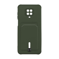 Чехол накладка Pocket Card Xiaomi Redmi Note 9S/Note 9 Pro Темно-зеленая Чехол накладка Pocket Card Xiaomi Redmi Note 9S/Note 9 Pro Темно-зеленая