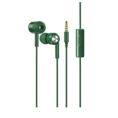 Провідні вакуумні навушники-гарнітура Joyroom JR-E102s Green, зелений