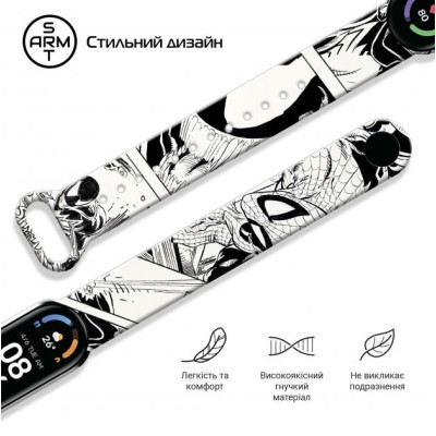Ремешок Принт Mi Band 5/6/7 Spider Man