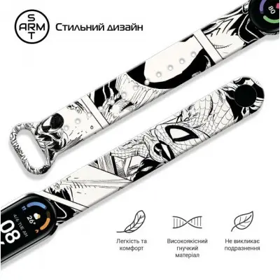 Ремінець Принт Mi Band 5/6/7 Spider Man