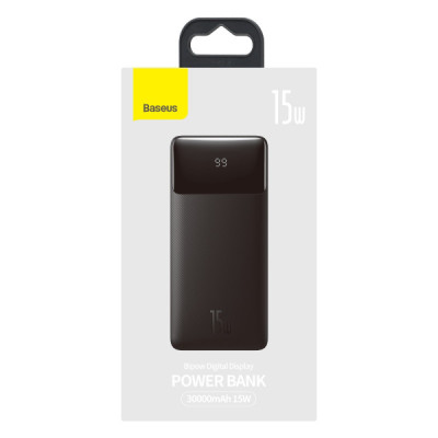 Універсальна мобільна батарея Повербанк Baseus Bipow 15W 30000mAh Чорний