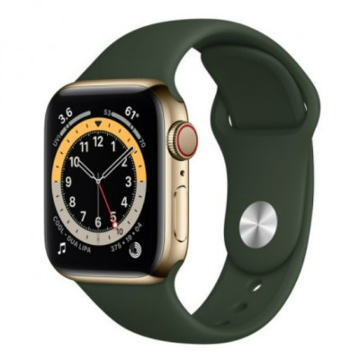 Ремінець Apple Watch 42mm Силікон Чорно-зелений