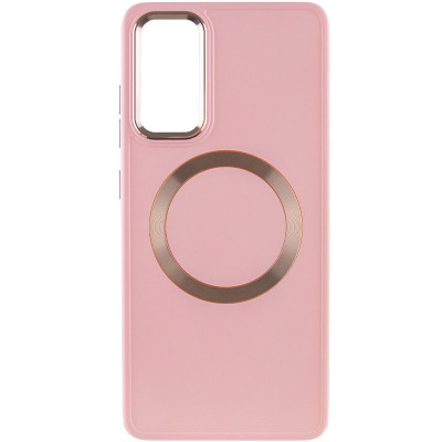 Накладка Bonbon Metal MagSafe Samsung S926 (S24+) Рожева/ Light Pink