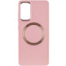 Накладка Bonbon Metal MagSafe Samsung S926 (S24+) Рожева/ Light Pink
