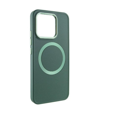 Чехол накладка Bonbon Metal MagSafe Xiaomi Redmi Note 13 Pro 4G Зеленая/ Pine Green
