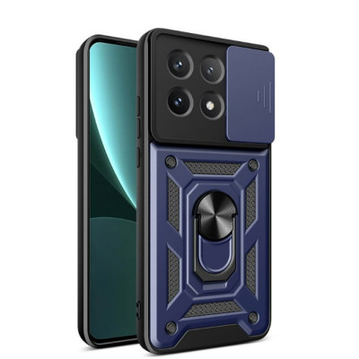 Чехол накладка Serge Ring Camshield Xiaomi Poco X6 Pro Синяя