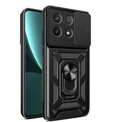 Чехол накладка Serge Ring Camshield Xiaomi Poco X6 Pro Черная