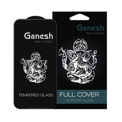 Защитное стекло Ganesh 5D Premium iPhone 15 Plus Чёрное