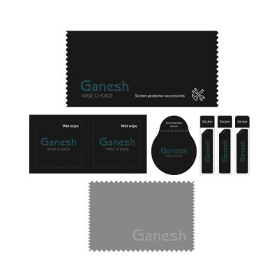 Защитное стекло Ganesh 5D Premium iPhone 15 Pro Max Чёрное
