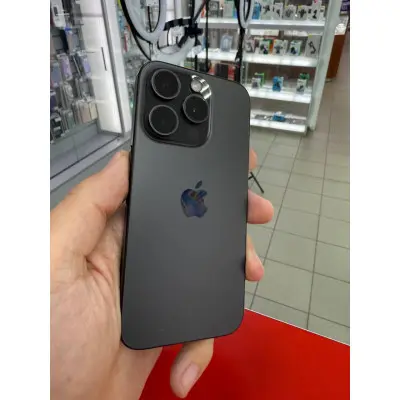 Смартфон Apple iPhone 15 Pro 256Gb Black Titanium, Чорний "S" (Б/В) (Ідеальний стан)