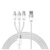 Кабель Baseus StarSpeed 3in1 L+T+M 1.2м Белый