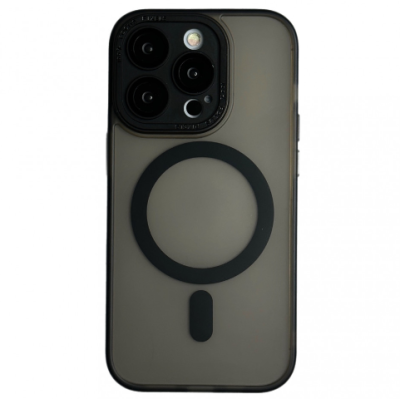 Чехол накладка Protective Camera Matte iPhone 15 Pro Max Серая Titanium Grey