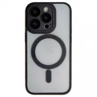 Чехол накладка Protective Camera Clear iPhone 15 Plus Черная