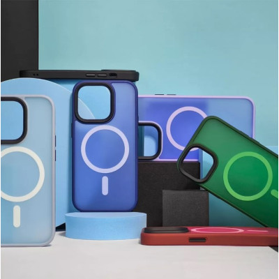 Накладка WAVE Matte Colorful MagSafe iPhone 13 Горная голубая