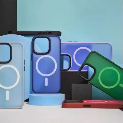 Чехол накладка WAVE Matte Colorful MagSafe iPhone 13 Зелёная