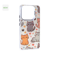 Чехол Накладка Milky Xiaomi Redmi Note 14 4G Котики/Cat Чехол Накладка Milky Xiaomi Redmi Note 14 4G Котики/Cat