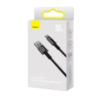 Кабель дата Baseus Tungsten Gold USB Type A - Type-C 100W 1м Чёрный