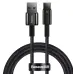 Кабель дата Baseus Tungsten Gold USB Type A - Type-C 100W 1м Чёрный