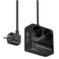 Сетевой Удлинитель Hoco AC27 Descanso (PD30W/2C/1A/2xSocket) 2М Черный Сетевой Удлинитель Hoco AC27 Descanso (PD30W/2C/1A/2xSocket) 2М Черный