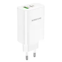 Сетевое зарядное устройство Borofone BN10 PD+QC (65W) White, Белый Сетевое зарядное устройство Borofone BN10 PD+QC (65W) White, Белый