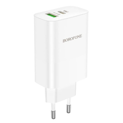 Мережевий зарядний пристрій Borofone BN10 PD+QC (65W) White, Білий