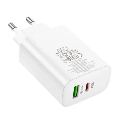 Сетевое зарядное устройство Borofone BN10 PD+QC (65W) White, Белый Сетевое зарядное устройство Borofone BN10 PD+QC (65W) White, Белый