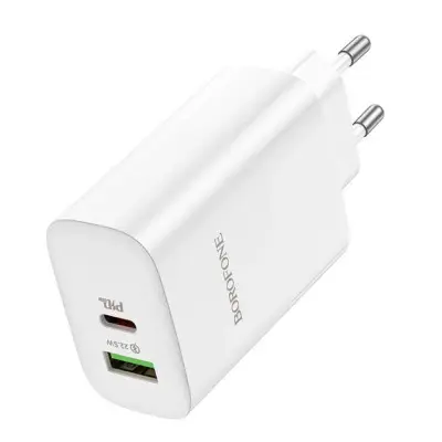 Сетевое зарядное устройство Borofone BN10 PD+QC (65W) White, Белый Сетевое зарядное устройство Borofone BN10 PD+QC (65W) White, Белый