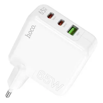 Сетевое зарядное устройство Hoco C115 65W 2PD+1USB White, Белый Сетевое зарядное устройство Hoco C115 65W 2PD+1USB White, Белый