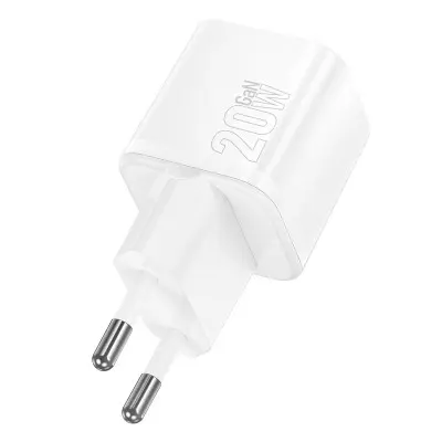 Мережевий зарядний пристрій Hoco N28 1PD+1USB 20W White, Білий