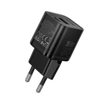 Сетевое зарядное устройство Hoco N65 1PD+1USB 20W Black, Чёрный Сетевое зарядное устройство Hoco N65 1PD+1USB 20W Black, Чёрный