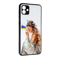Чехол накладка Prisma UA Samsung A04 (A045) Украинка с флагом