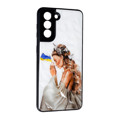Чехол накладка Prisma UA Samsung G991 (S21) Украинка с флагом